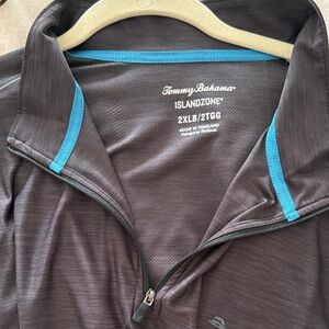 Tommy Bahama Men's Charcoal Jacket with Teal Highlights